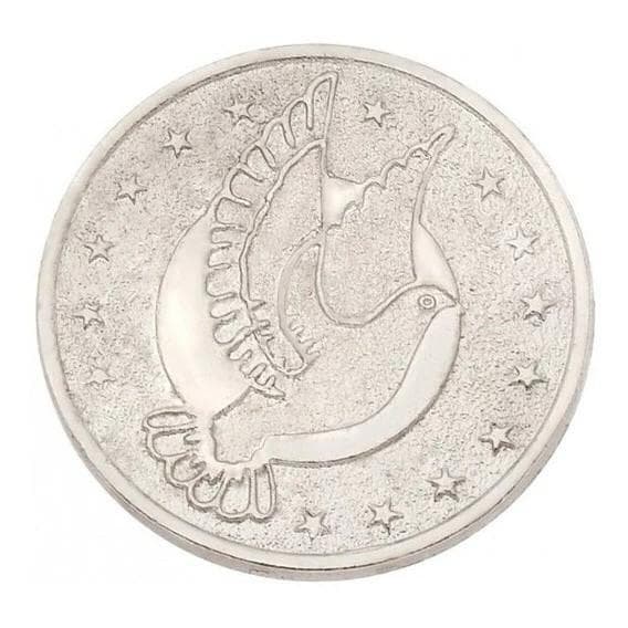 Ficha Pomba No Cash Value - Para Maquinas Vending Machine. 100 peças.