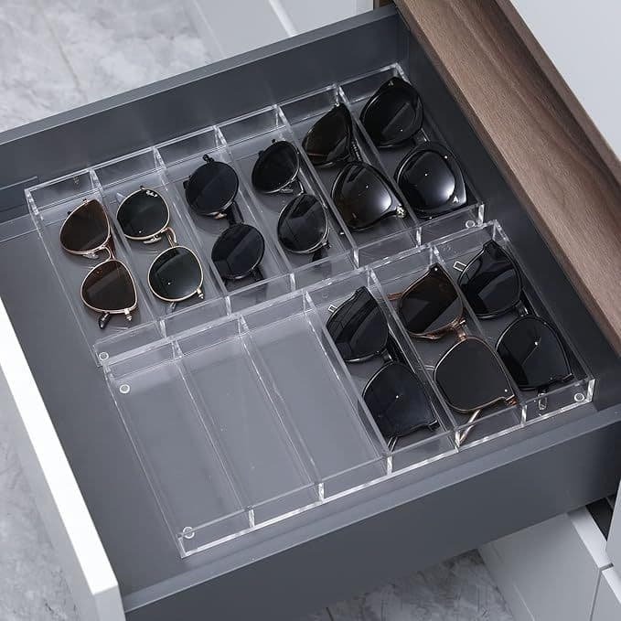 Bandeja Grande Organizadora Em ACRILICO Para Óculos JOIAS RELOGIOS