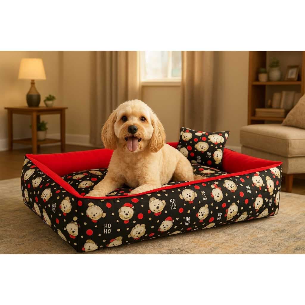 Cama Pet Para Cachorros e Gatos Tamanho 80x60cm 100% lavável Com Brinquedo que é a almofadinha