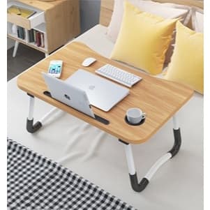 Mesa Dobrável Portátil Para Notebook Tablet Ipad Home Office Cama Refeição Em MDF