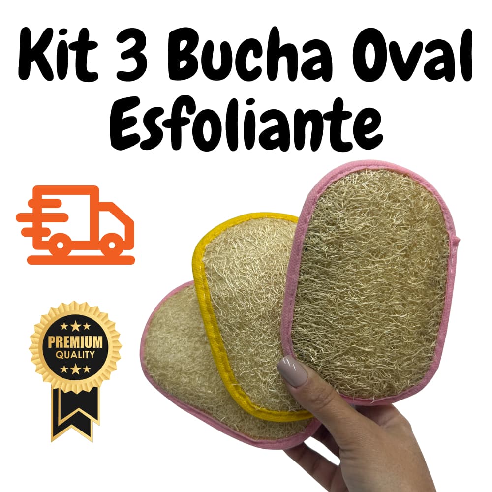 Kit Bucha Vegetal Oval Esfoliante para banho