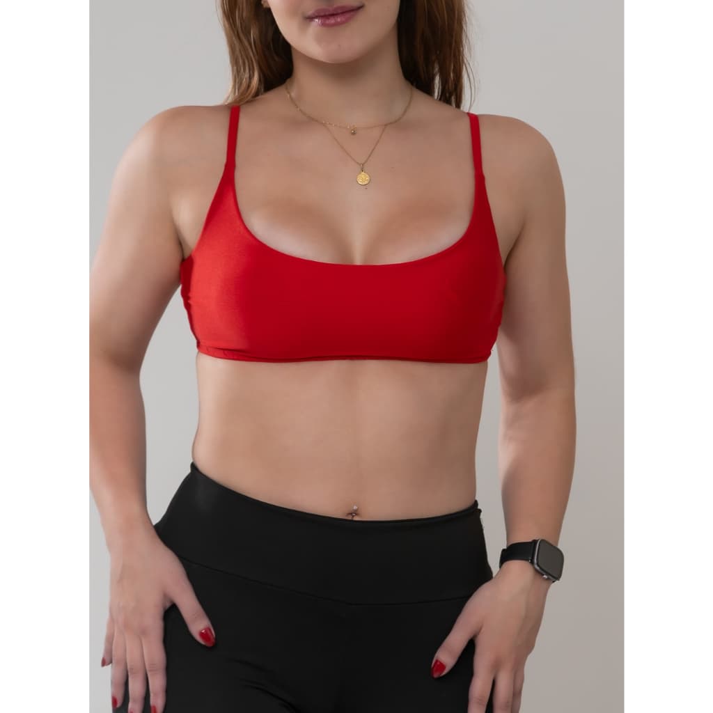 Top Alça Fina Alta Sustentação com Bojo Removível