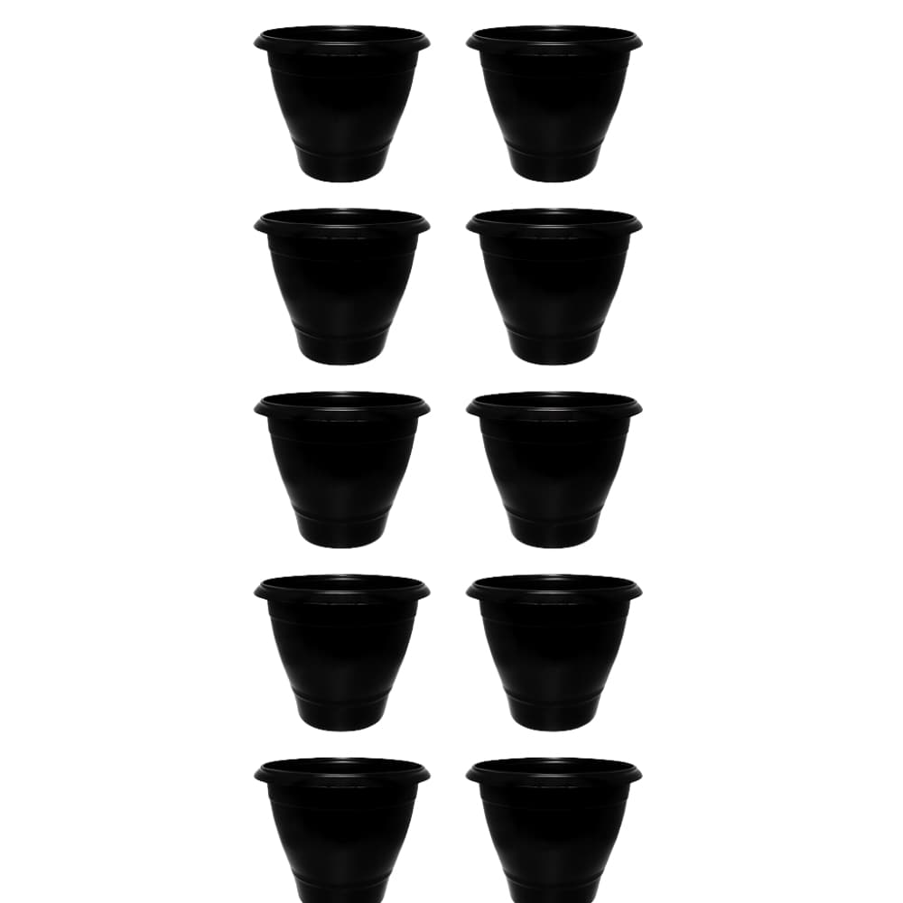 Kit Vasos Redondos 5,5L Terracota ou Preto Jardim Plantas Suculentas Decoração
