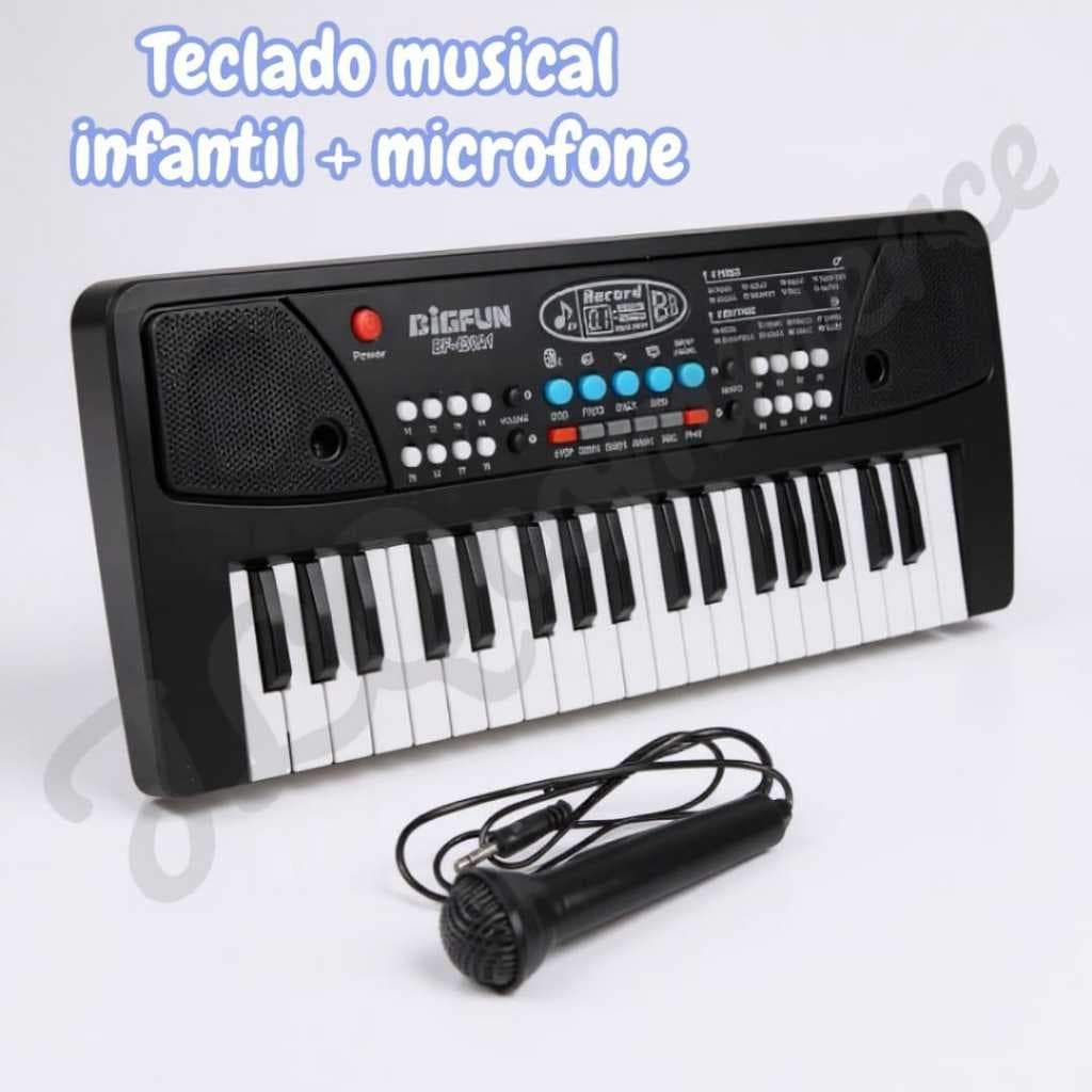 Teclado Eletrônico 37 Teclas USB Órgão Eletrônico Infantil Piano Elétrico Com Microfone
