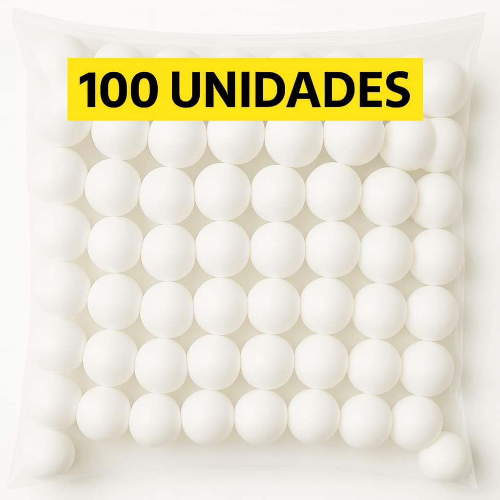 Bola de Tenis De Mesa Bolsa Com 100 Bolinhas Ping Pong Laranja PVC 40mm