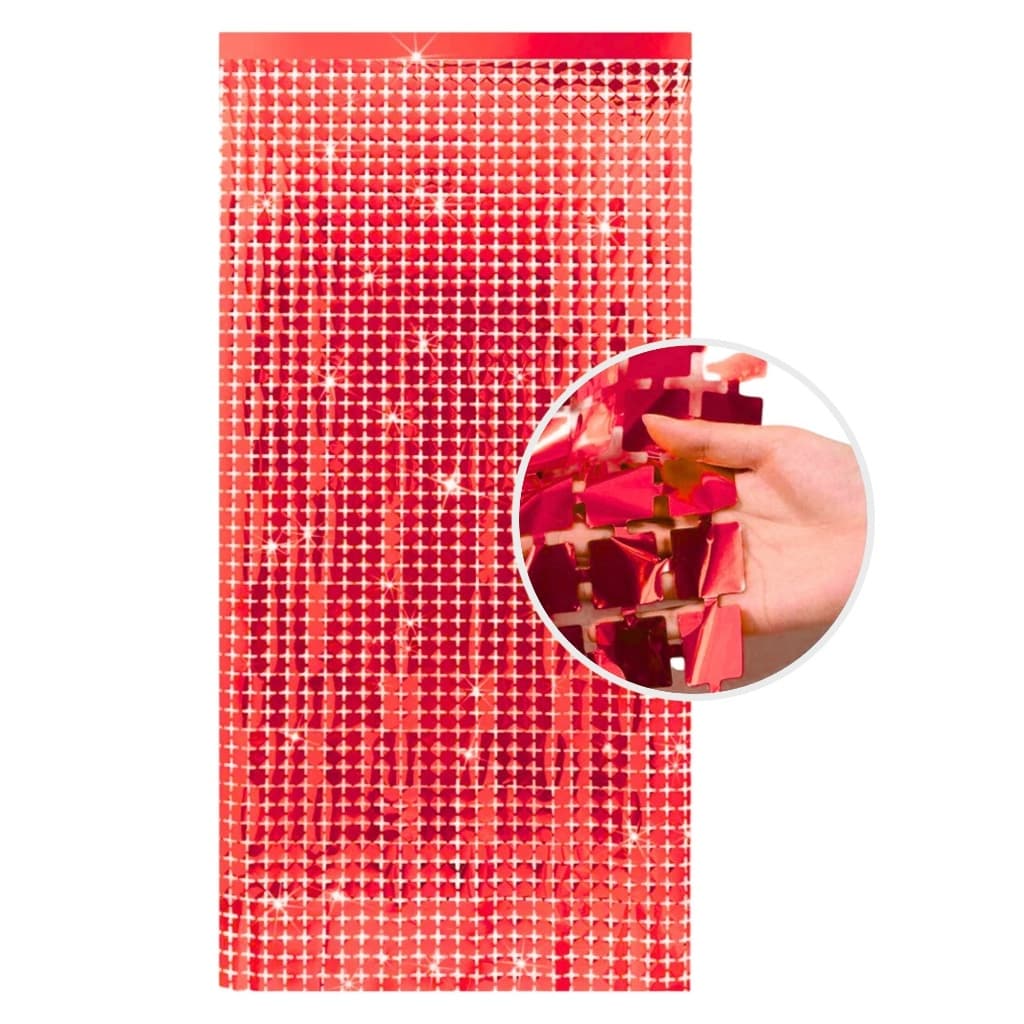 Cortina Shimmer Metalizada Quadradinha 1x2m Painel Decorativo Para Festa Aniversários