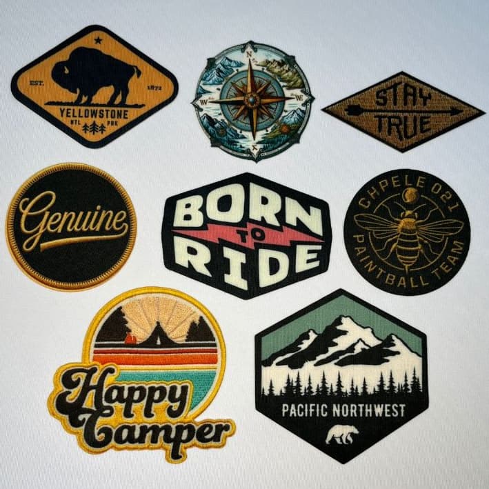 Etiqueta Masculino e Feminina - Aplique Termocolante Para Tecido - Kit com 08 unidades