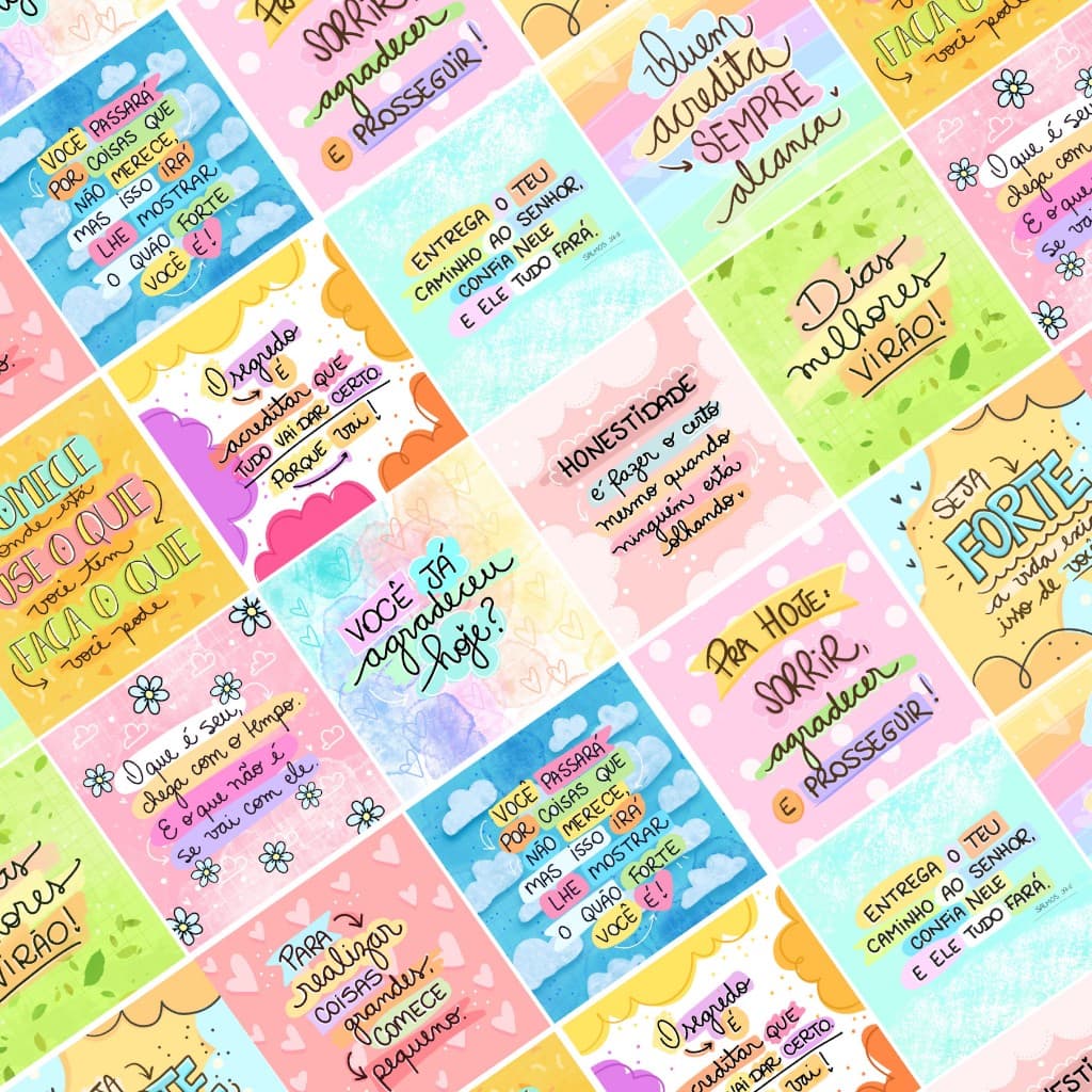 100 Mini Cartão Frases Motivacional  Cards para Mimos Clientes