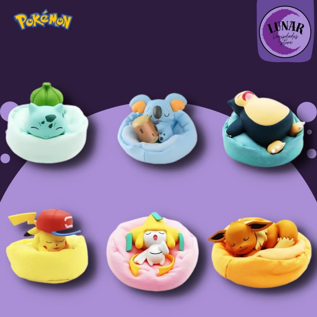 Bonecos/Action Figure Pókemon Dormindo c/almofadas