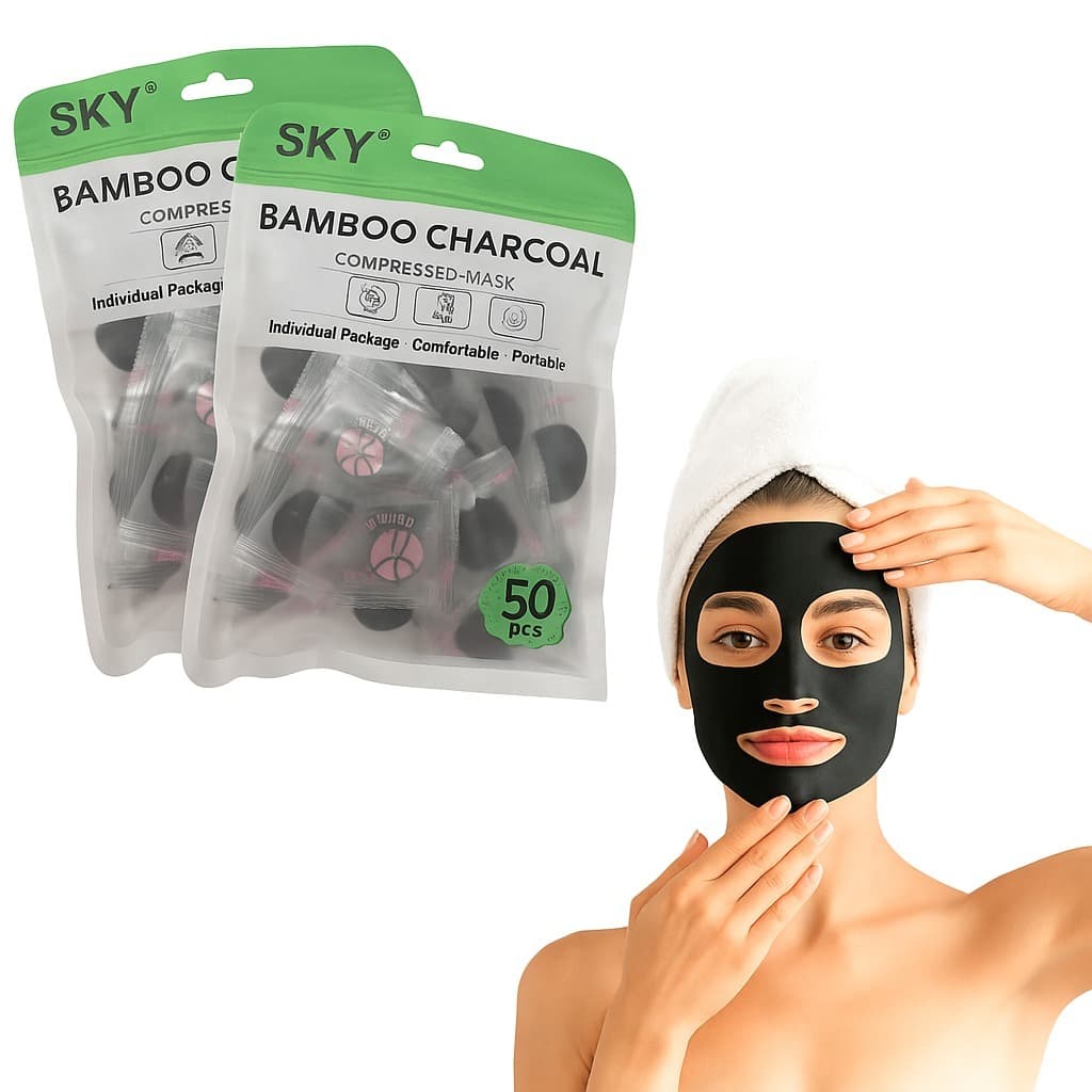 50/150/200 Máscaras Facial Preta Carvão De Bambu Desidratada Descartável Limpezal Para Skin Care