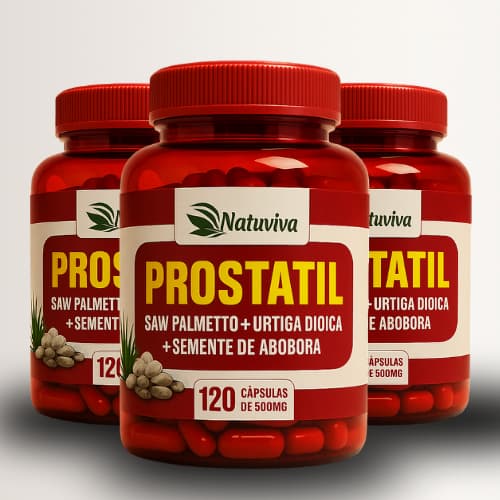 Prostatil - Saw Palmetto+Urtiga Dioica+Semente de Abóbora 500 mg-120 Cap