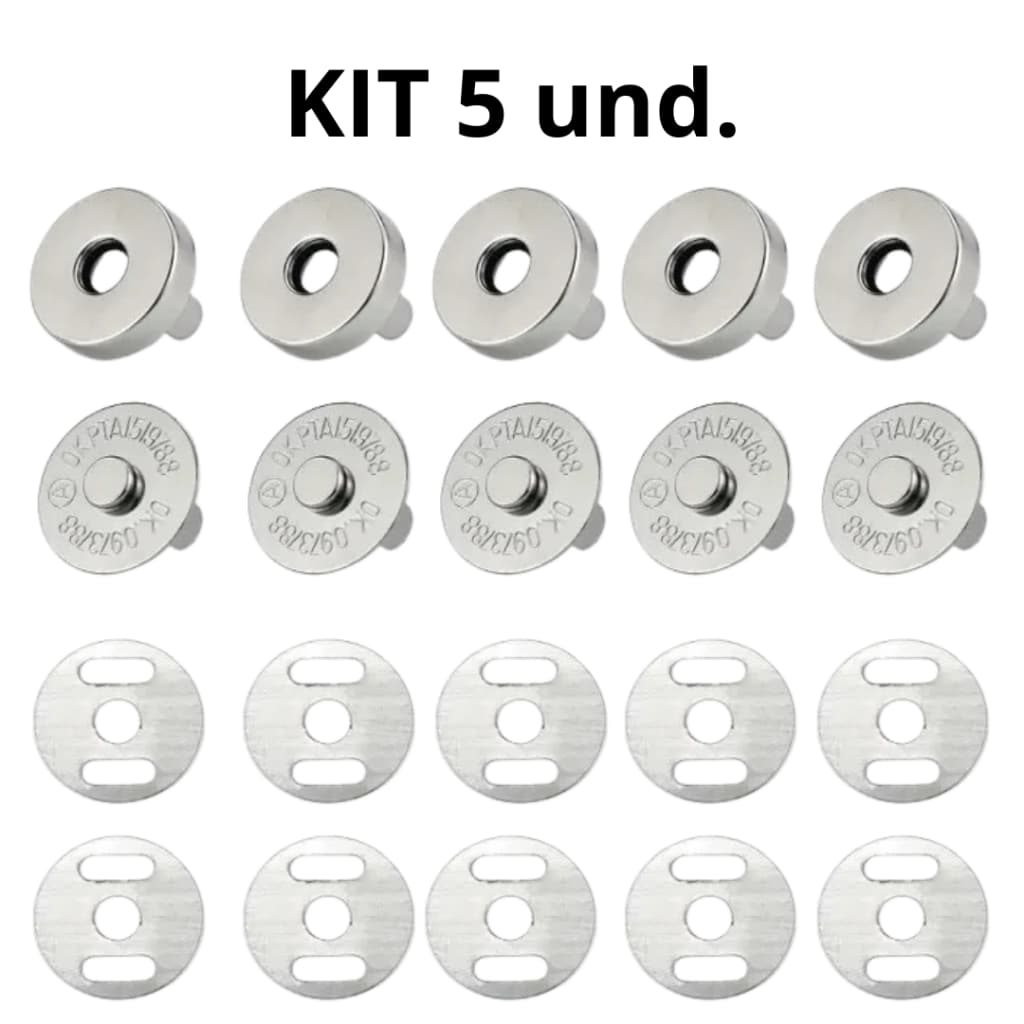 Botao Magnetico Imantado Fecho Bolsa Ima 14mm