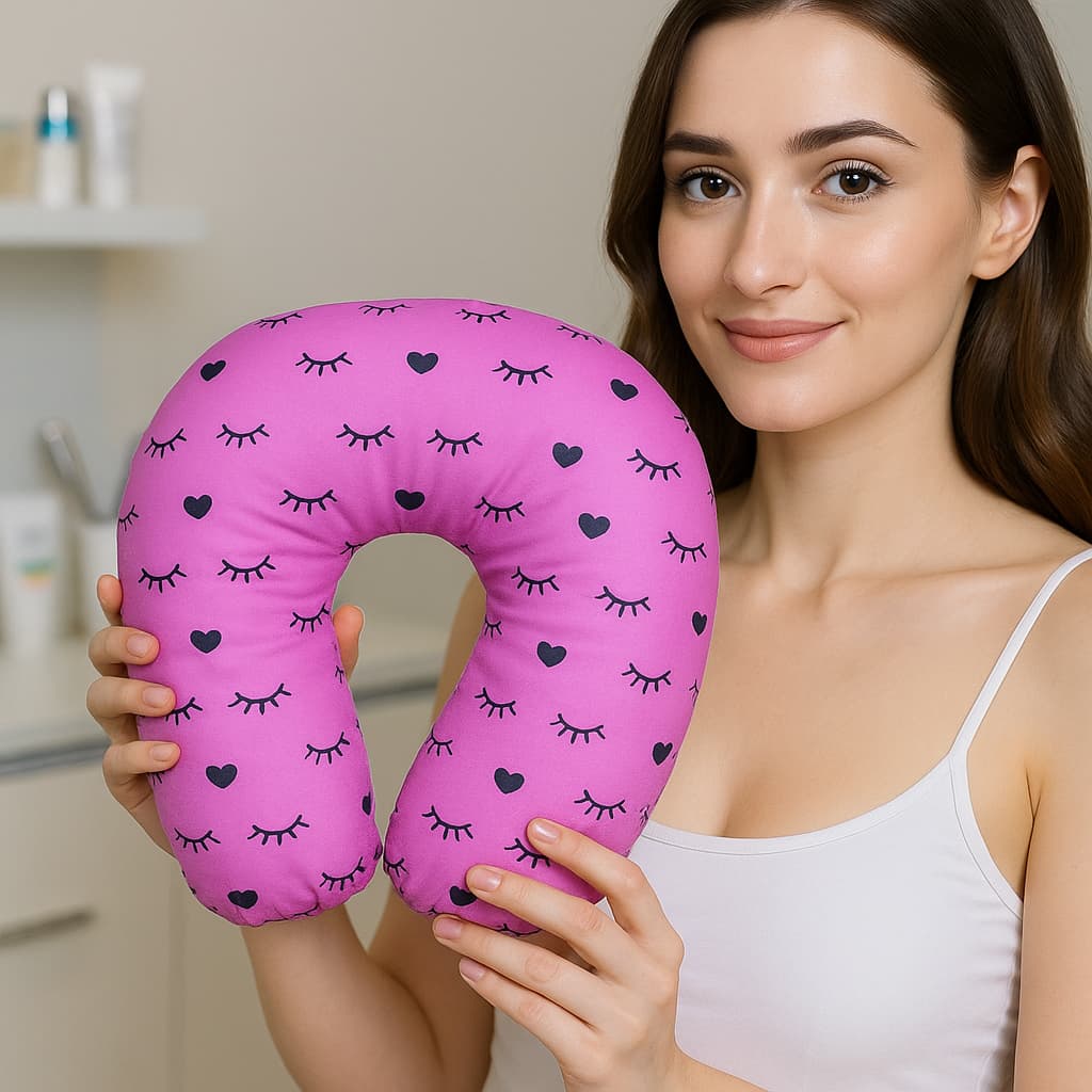 Almofada De Pescoço Macia Para Descanso Apoio de Cabeça Viagem
