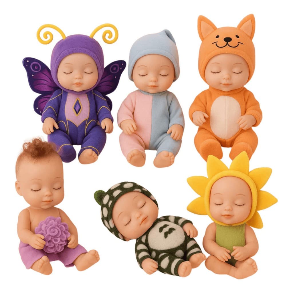 Mini Bonecas de Pijama Bebê Reborn Infantil Presentes Brinquedo Bonequinhas Nene