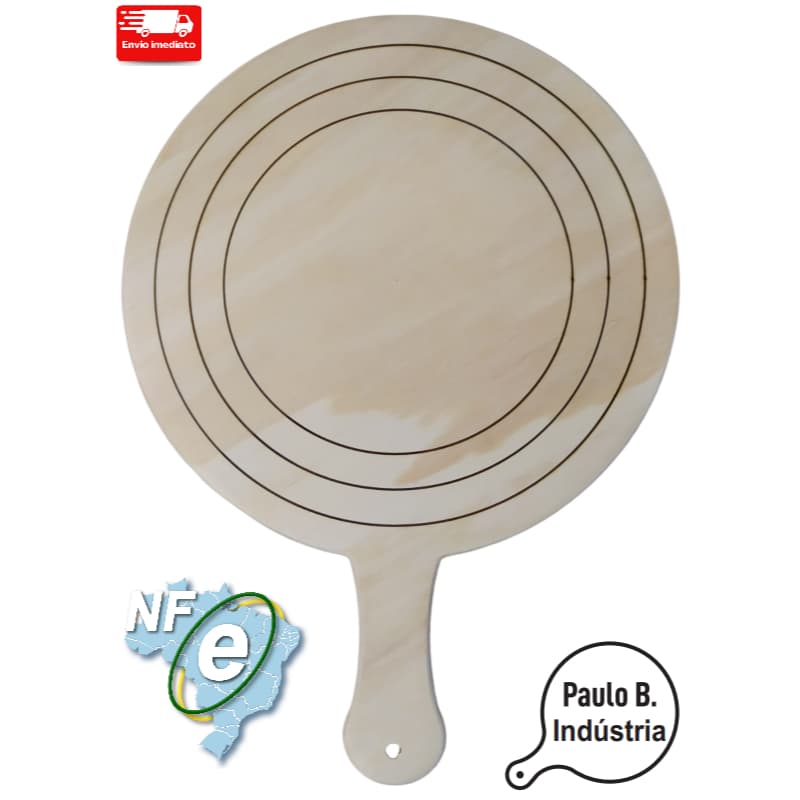 Pá Para Montagem De Pizza Em Madeira 40 Cm - 4 Em 1