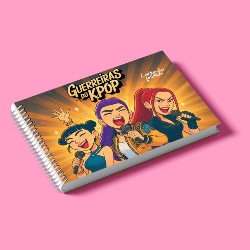 Huntrix - Guerreiras K-Pop Livro de colorir 50 páginas Capa dura