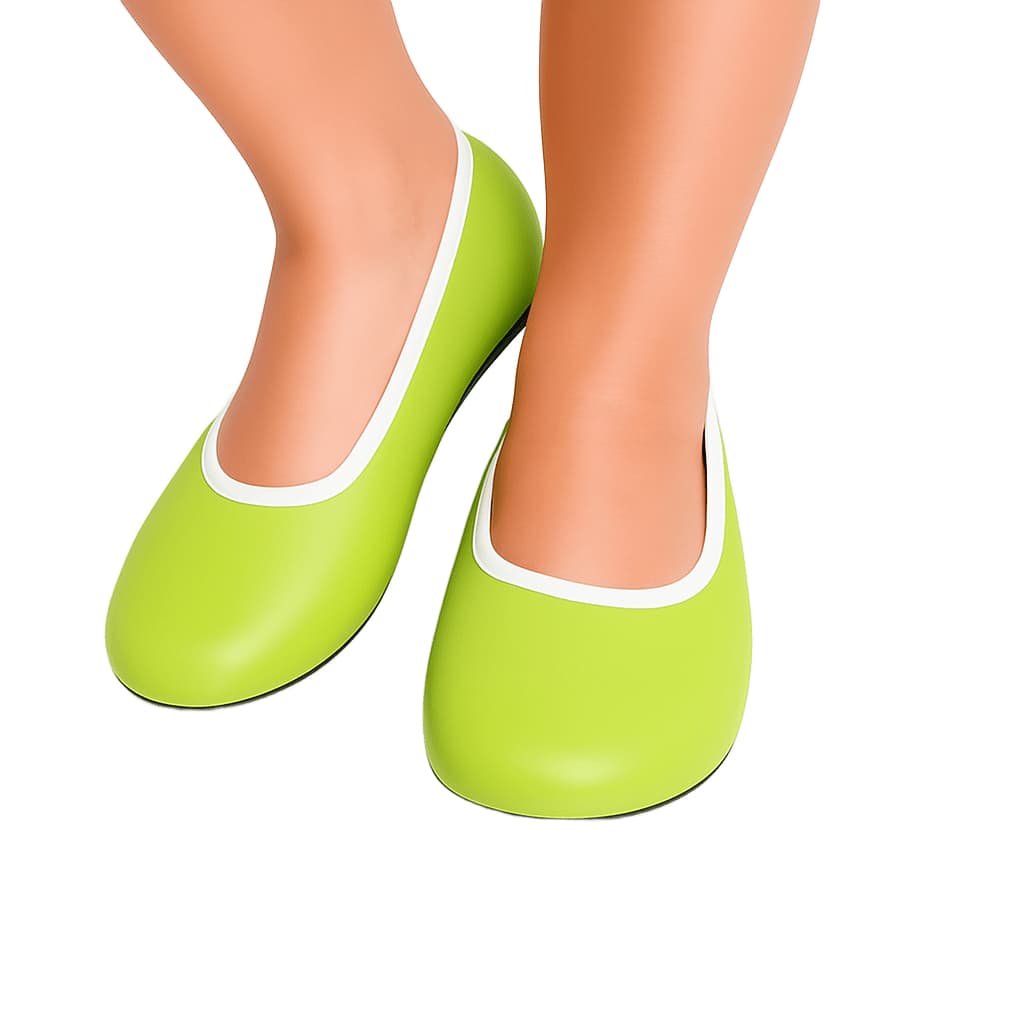 Sapatilha Verde Claro Limão Simples de Carnaval Desfile Ballet Diversão Festa Fantasia jazz dança