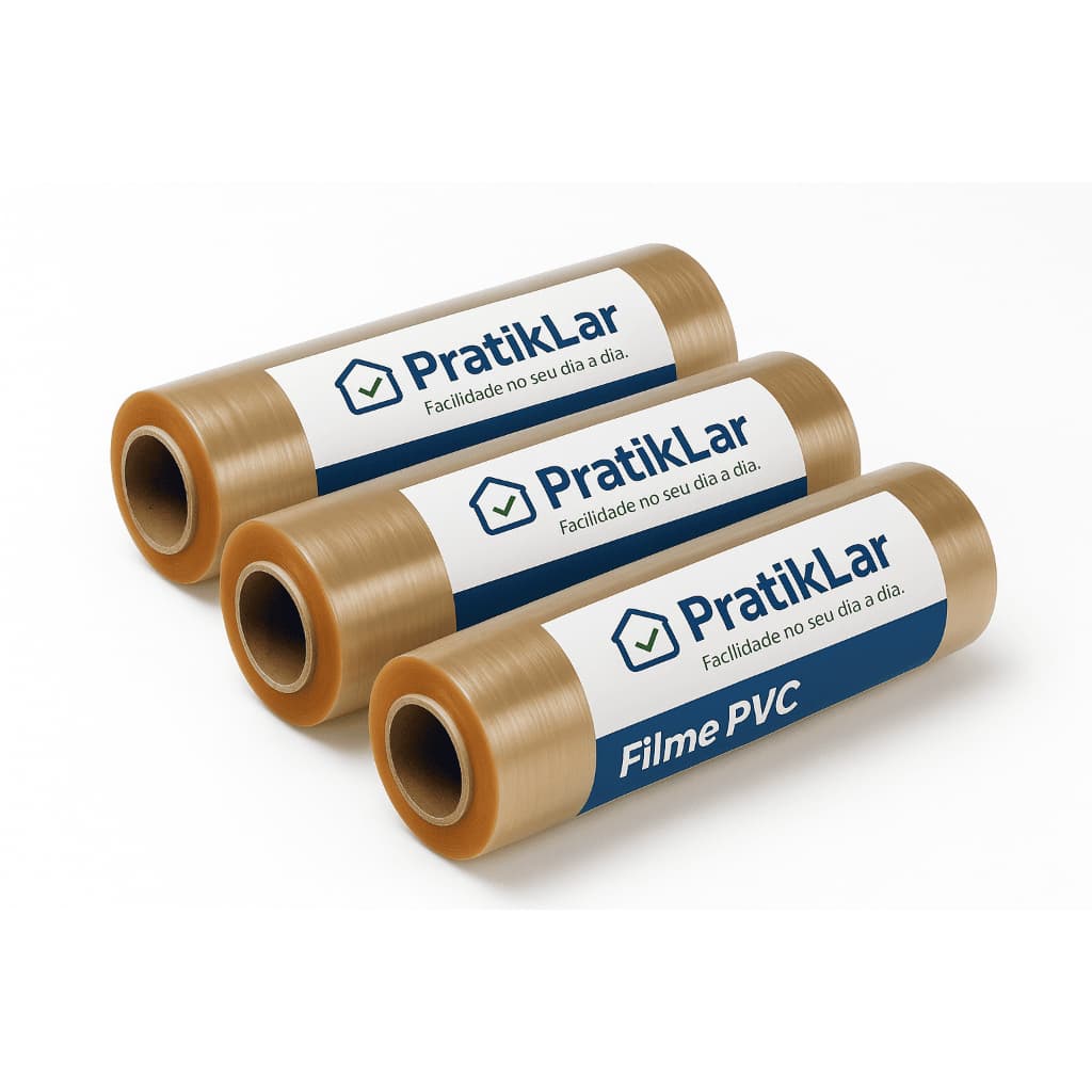 Kit 3 Rolo Bobina Plastico De Filme Pvc 28cm X 300 Metros Original PRITIKLAR