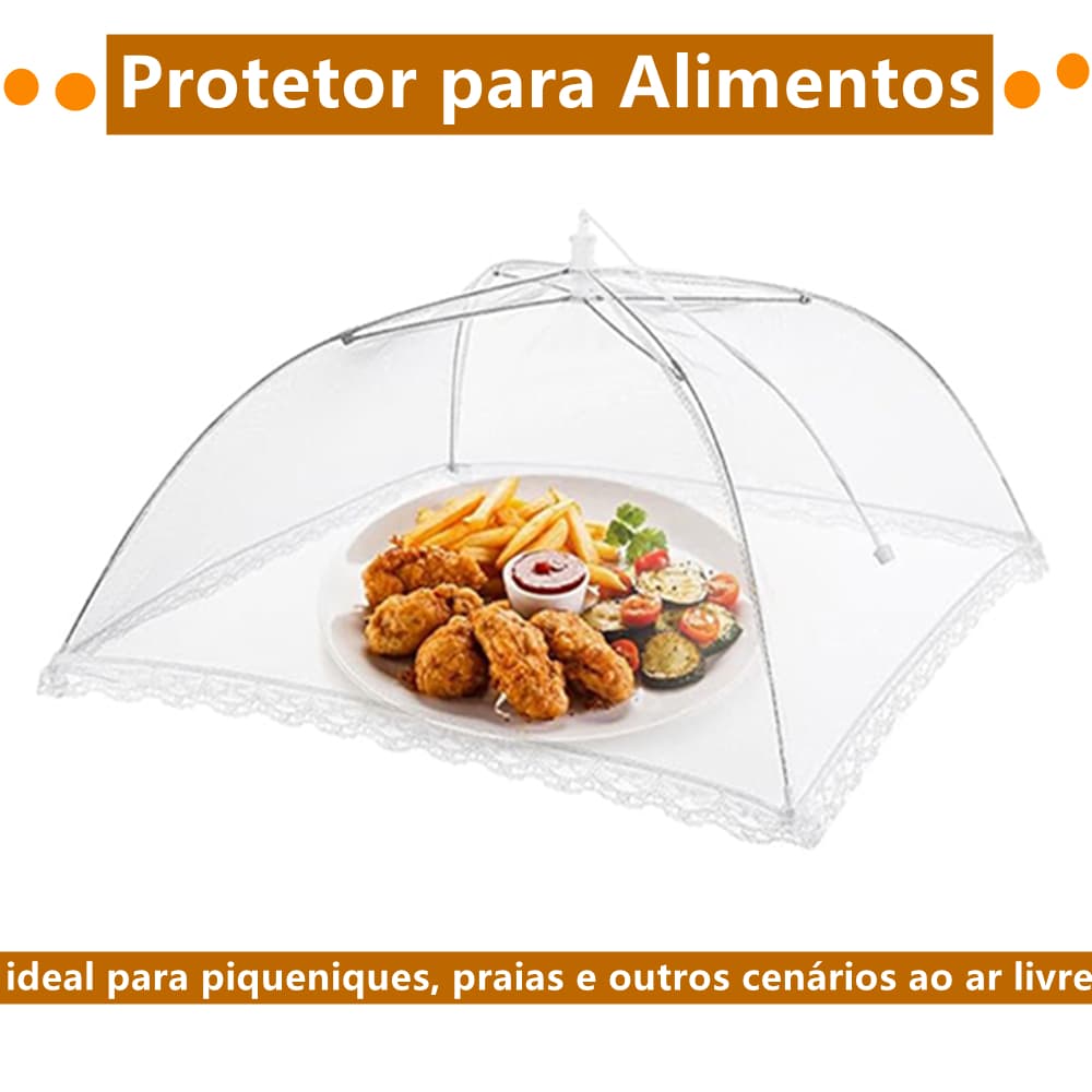 Protetores Tela Mosquiteiro Alimentos Fruta E Bolo Protetor Alimentos Tela Protetora Tampa Proteto 43cm 34cm