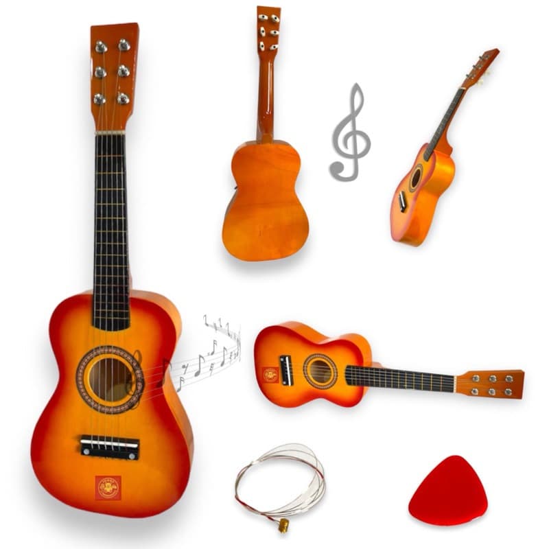 Violão Madeira Infantil Semi Profissional Cordas Aço Musical Ukulele Infantil