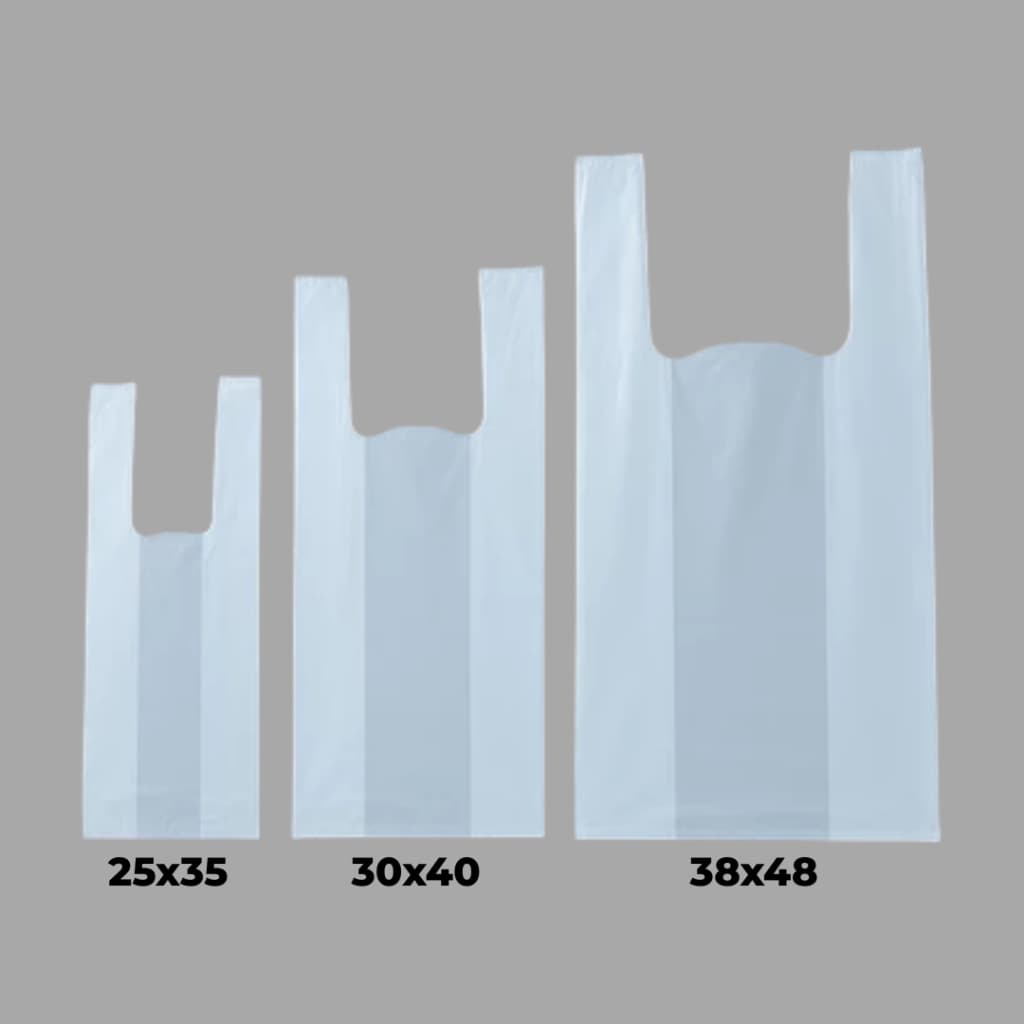 Sacola Plástica Milheiro Branca 25X35 30x40 38x48 1000 Unidades Lixeira Supermercado Loja Empresa