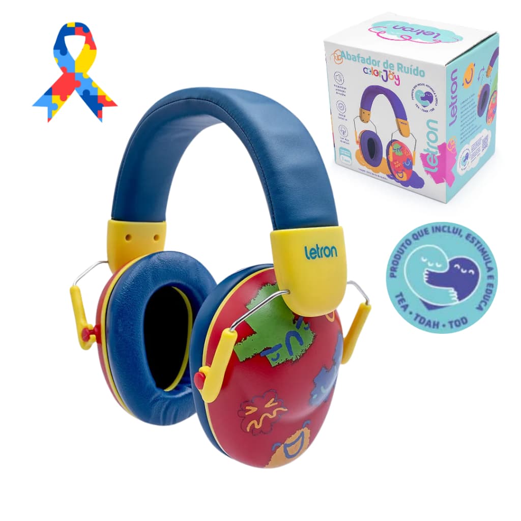Abafador De Ruído Infantil Para Crianças Atípicas TEA TDAH TOD - Letron