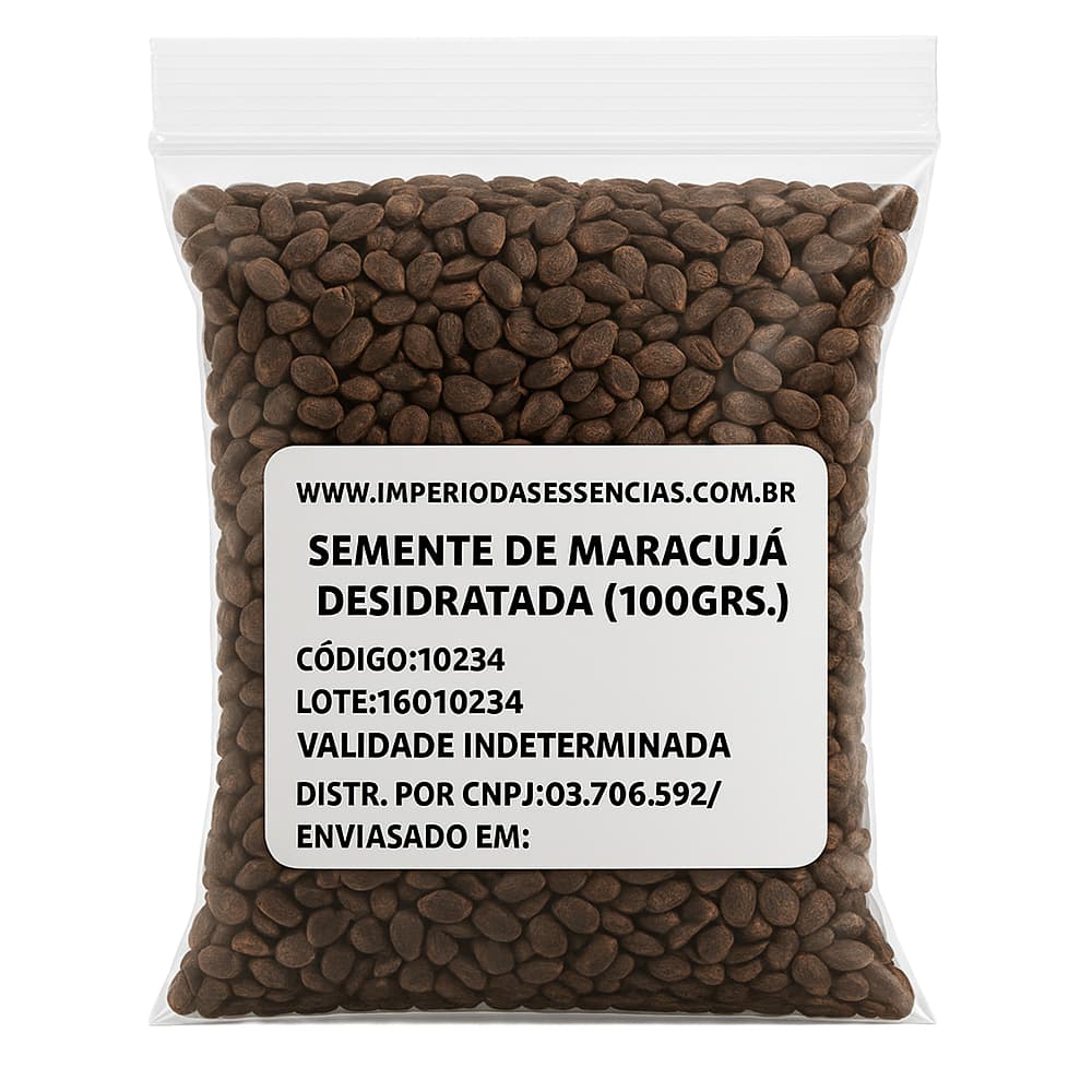 Semente de Maracujá Desidratada Decorativo Para Sabonetes Geis Artesanais (100Gr)