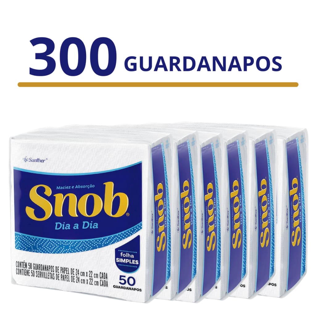 Kit 300 Guardanapos de Papel Snob Folha Simples Descartavél Toalha Sachê Festa Aniversario