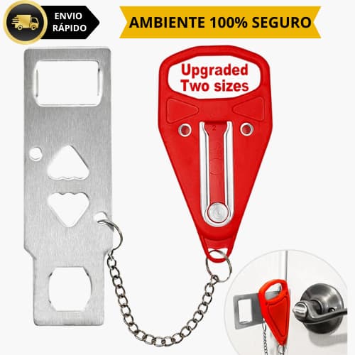 Cadeado de Segurança Portátil Trava de Porta Anti-Invasão Viagem Hotel Casa