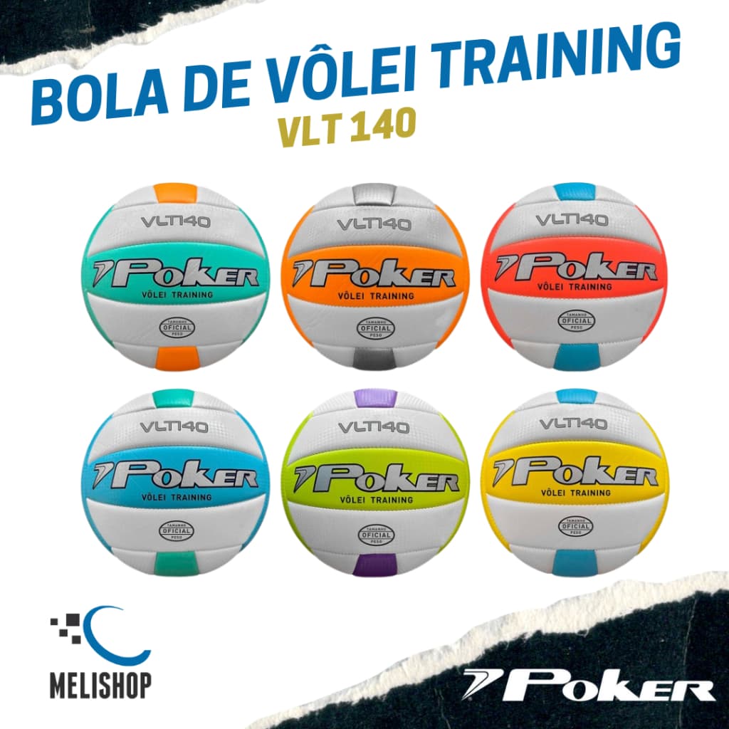 Bola de Vôlei Poker Training VLT 140 Unissex REF. 05844 Original Ideal para Treinos e Lazer
