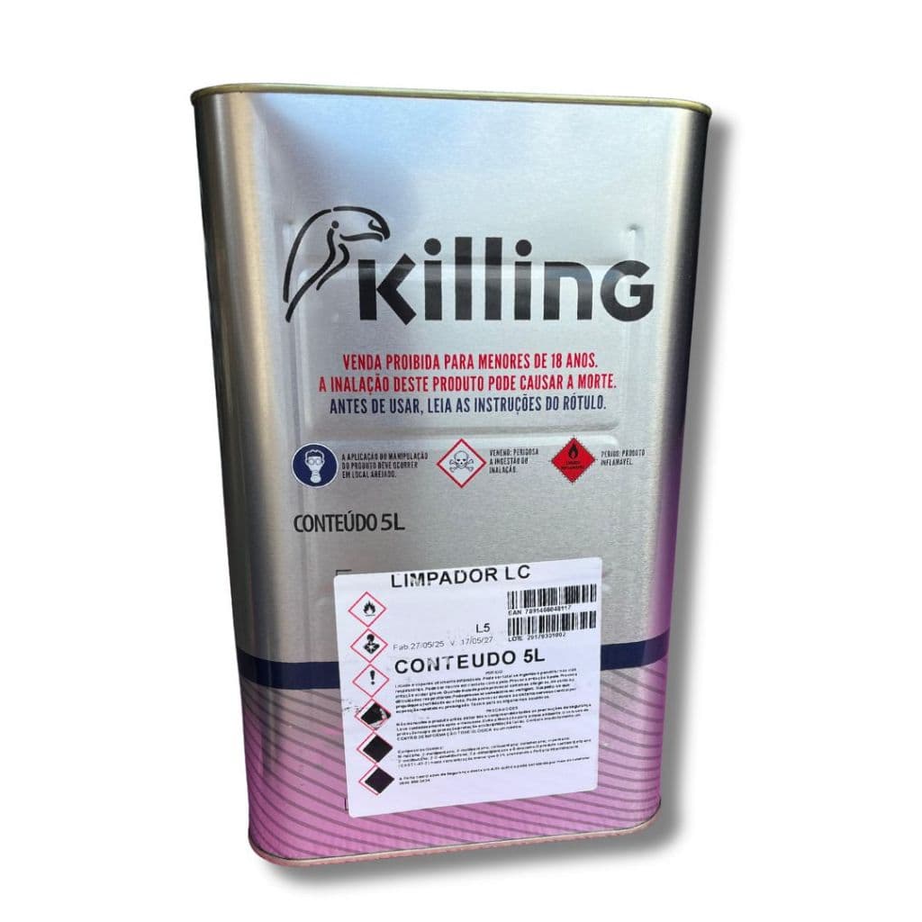 Limpador LC 5 litros Killing – Removedor Profissional de Resíduos de Cola e Adesivo