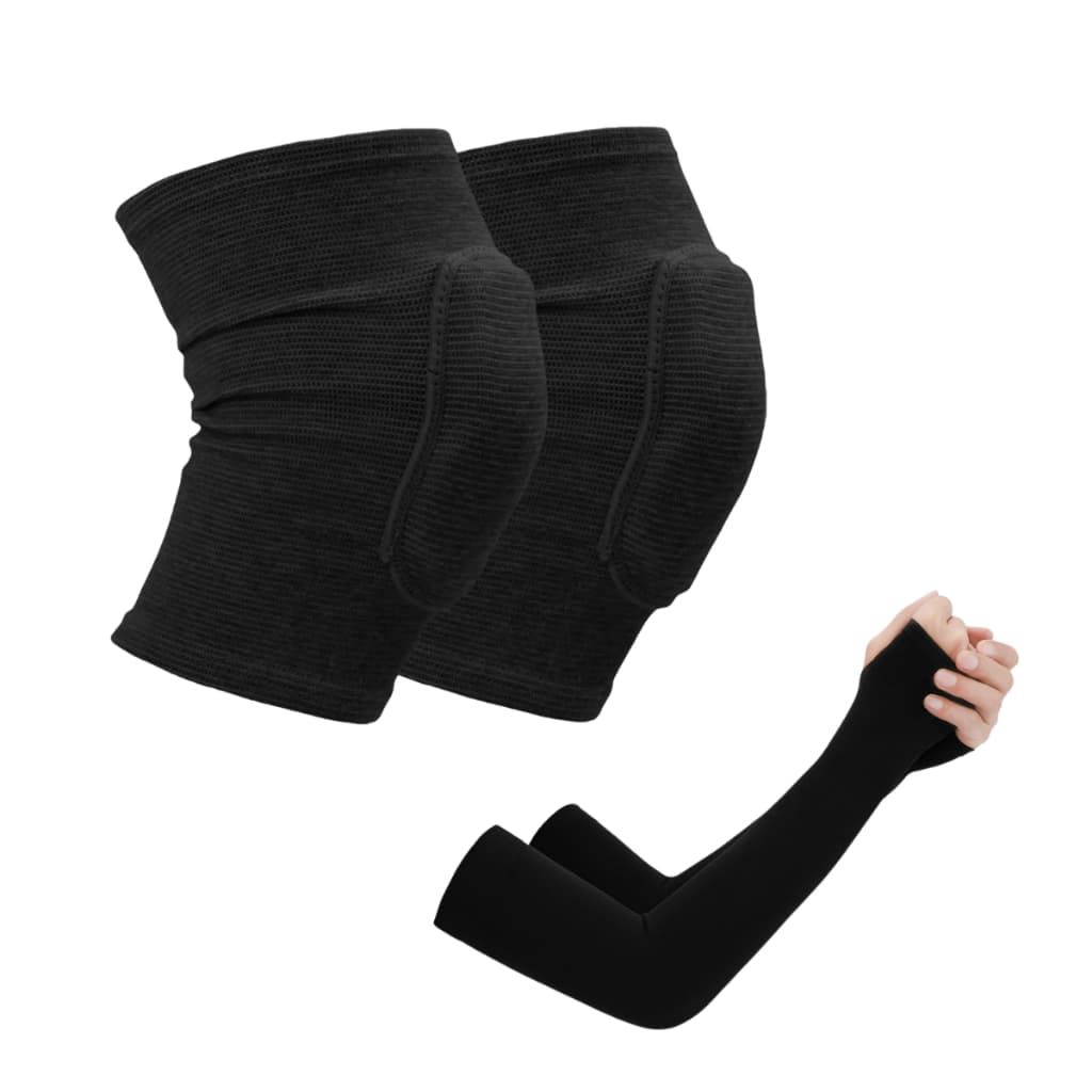 Joelheira Para Volei Compressao Com Manguito Respiravel Elastico Anti UV Para Esportes Volei Corrida Ciclismo os pares