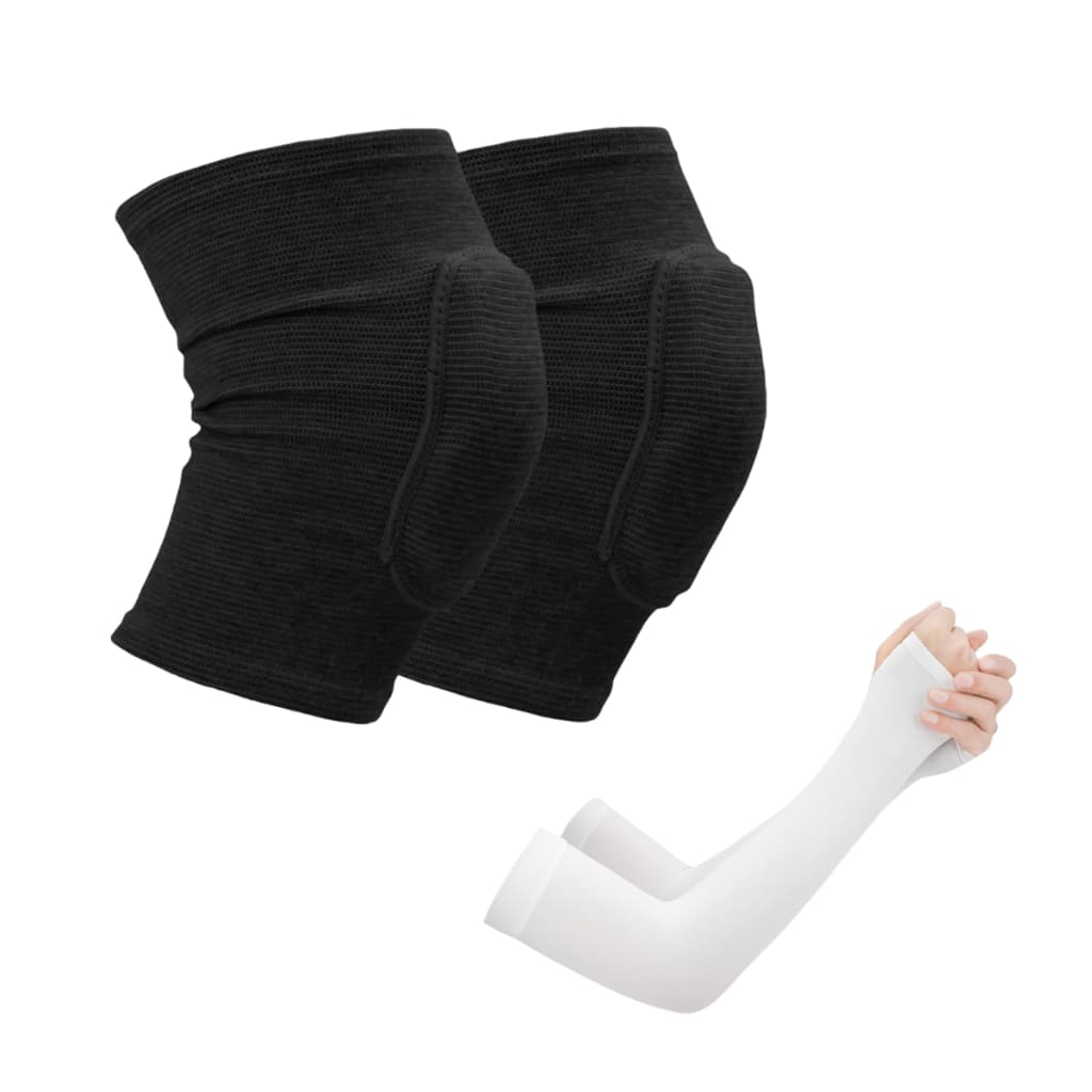 Joelheira Para Volei Compressao Com Manguito Respiravel Elastico Anti UV Esportes Volei Corrida Ciclismo os pares