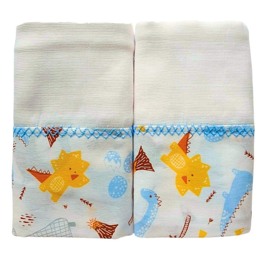 kit 2 Toalha Banho Bebe de Fralda Recém nascido Enxoval Maternidade algodão