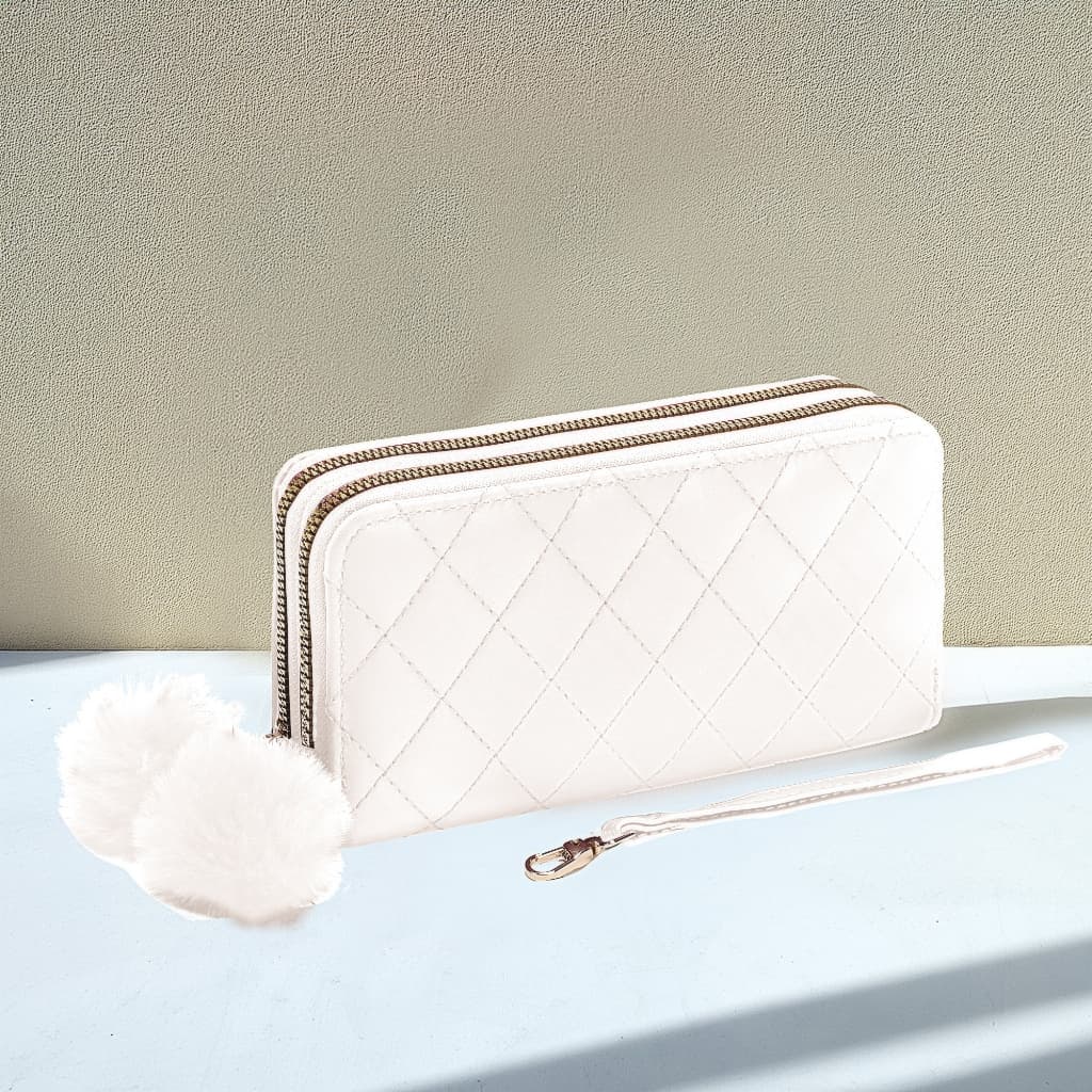 Carteira feminina com 2 zíper grande lt665