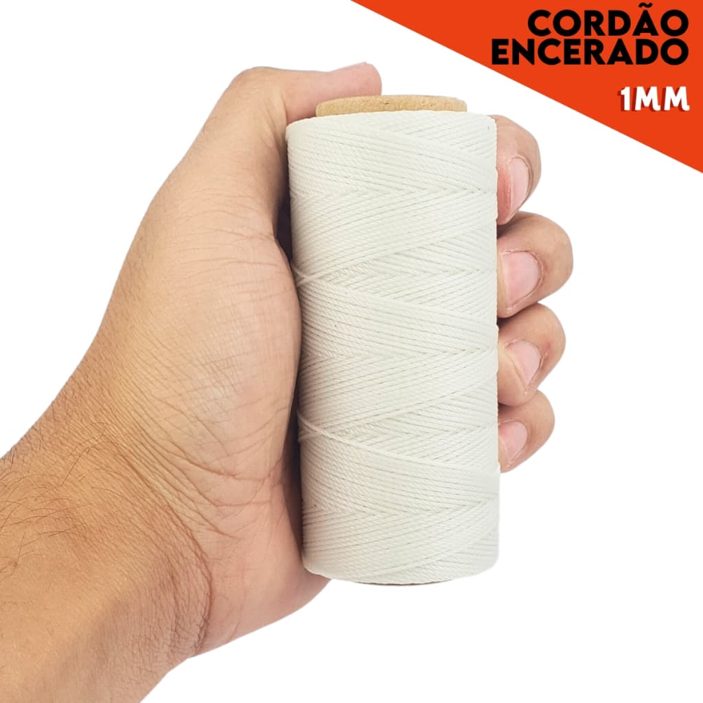 Cordão Encerado 1mm - Fio Cordone - Linha- 100 Metros - Mania