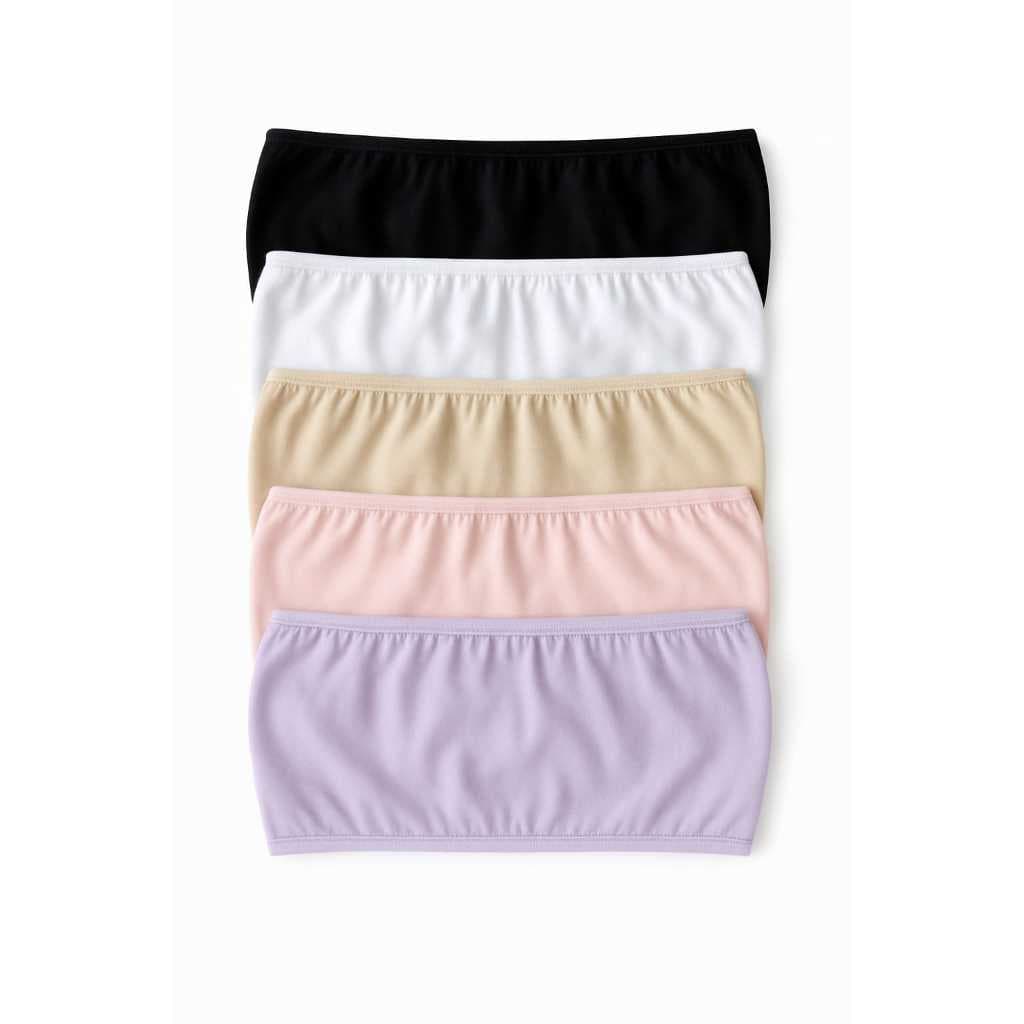 5 Top Faixa infantil adolescenteTomara Que Caia Menina Cropped Varias Cores algodao