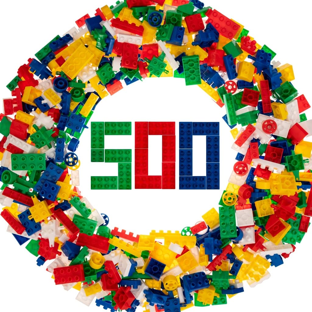 Blocos de Montar Infantil Educativo Happy Blocs com 500pçs