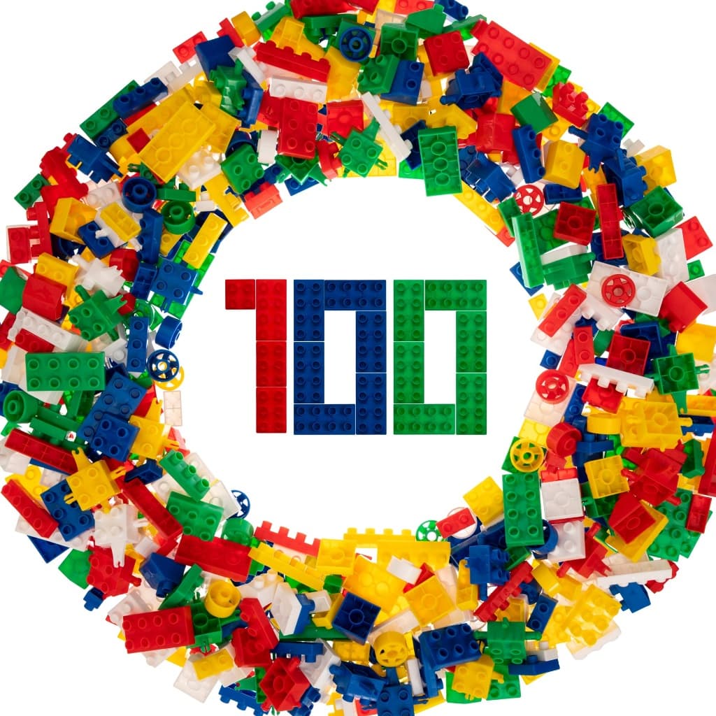 Blocos De Montar Infantil Educativo Com 100 Peças Grandes Selo Inmetro Crianças Acima De 3 Anos