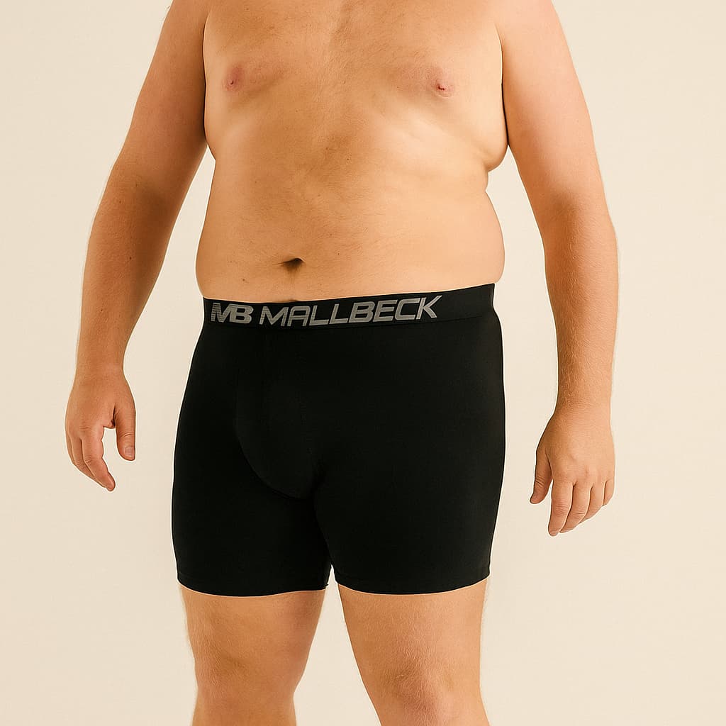Kit 8 / 5 Cuecas Box Boxer Plus Size Mallbeck Microfibra Adulto Cueca