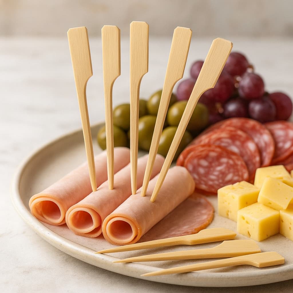 Palitos Gourmet De Bambu Paddle 9cm Para Petiscos Churrasco Casamentos Eventos Apresentação Premium e Durável