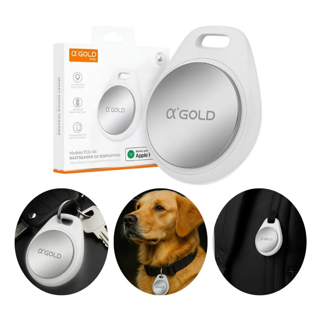 Smart Tag Rastreador GPS Localizador A’GOLD TCD-06 – Anti-perda Bluetooth Compatível com Apple Find My