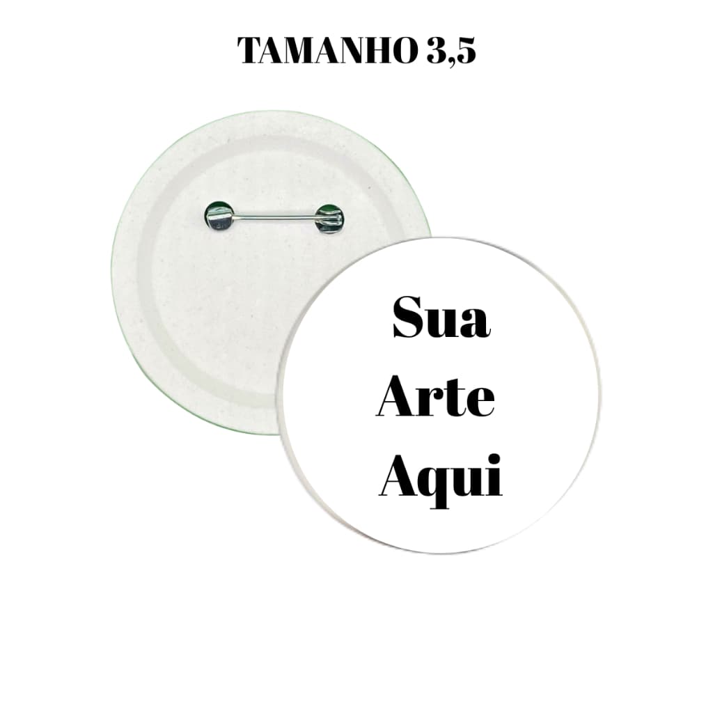 20 Bottons Personalizado 3,5cm Boton Botons Botão Broche Pin