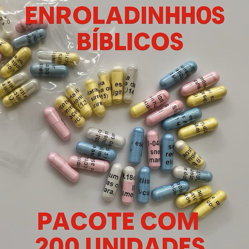 200 versículos enroladinho em cápsula promessas vitamina da fé casamento batismo