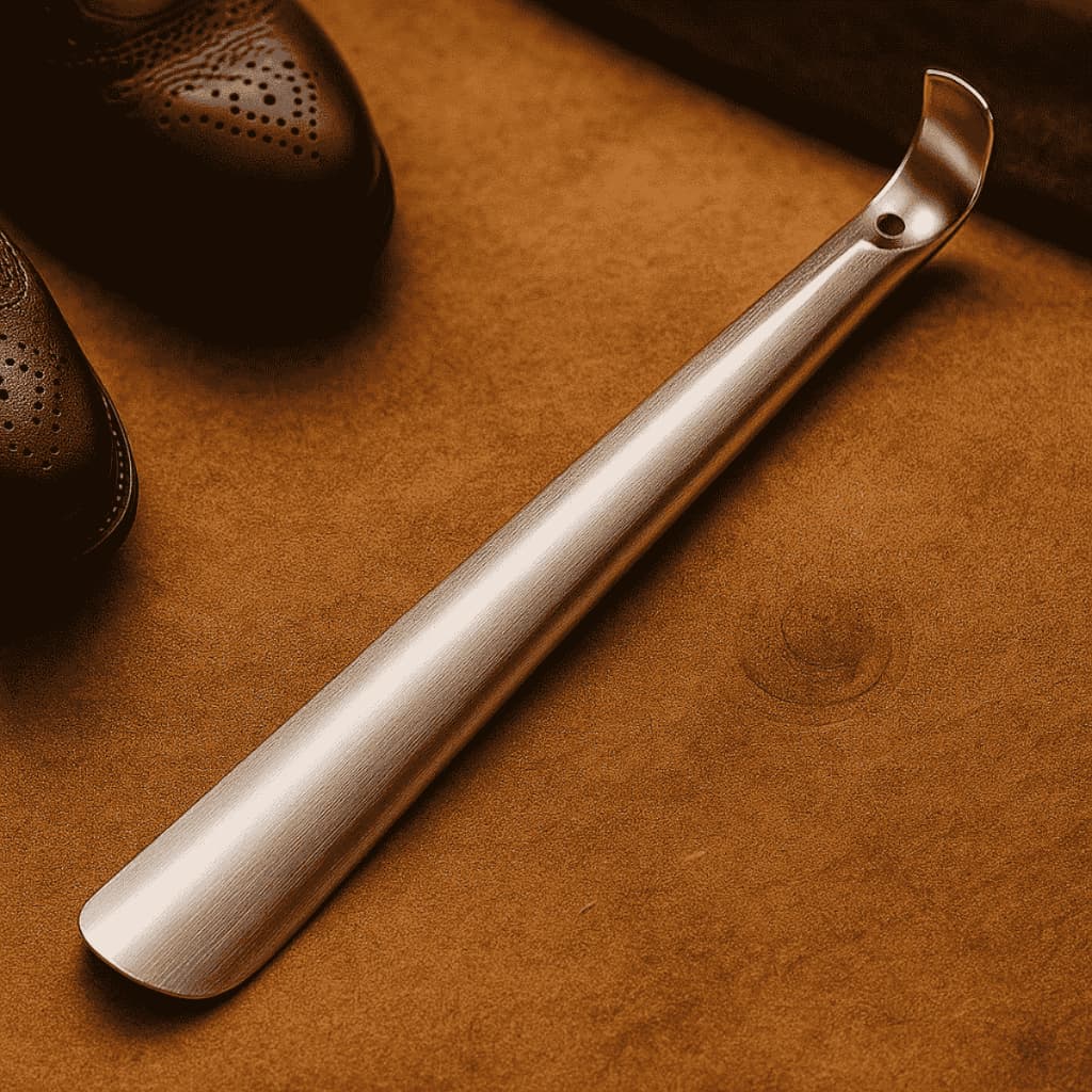 Calçadeira De Sapatos Aço Inox Longa Calçador Grande 30cm