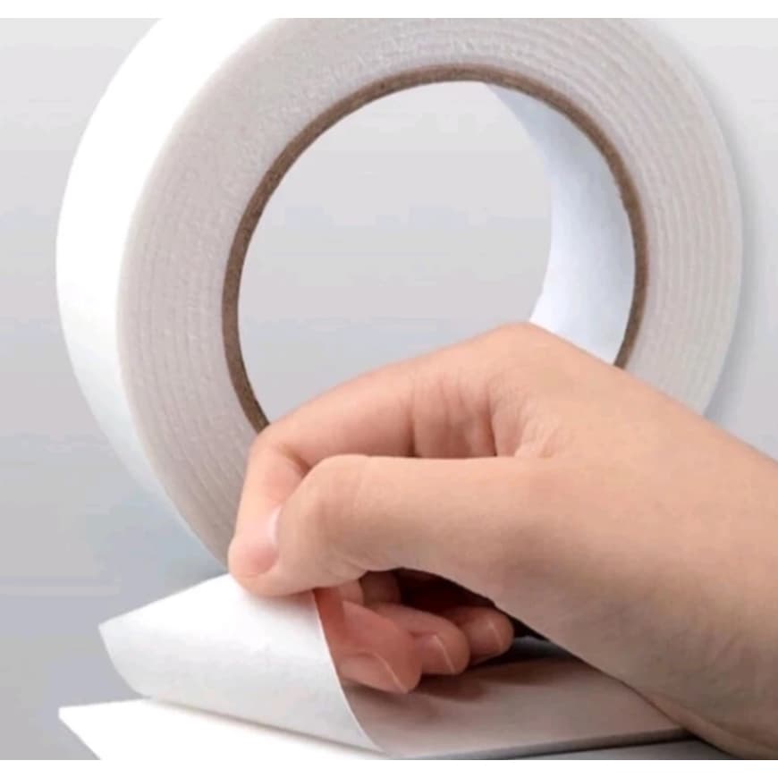 Kit 1-3 Fita Dupla Face Espuma Branca 5 Metros  2CM largura  1.0MM 2.0MM 3.0MM espessura Vantagem