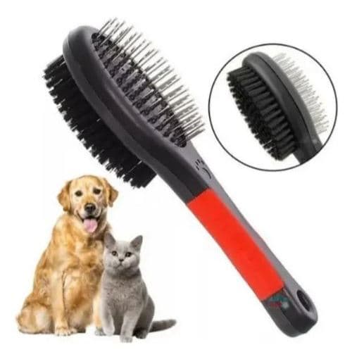 Escova Para Pet Escova Para Cães Dupla Rasqueadeira Para Cães e Gatos Cerdas Macias Desembaraça e Dá Brilho