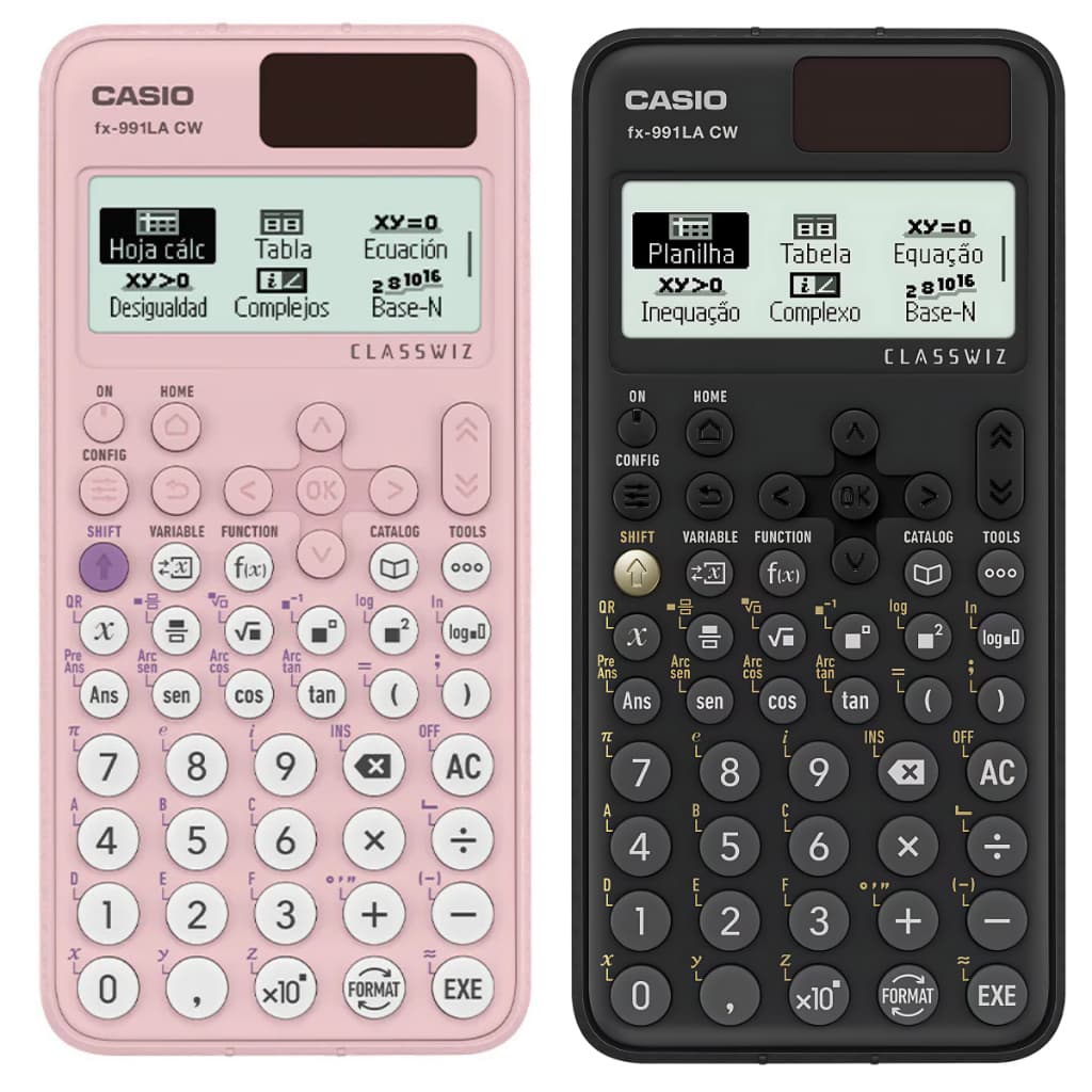 Calculadora Científica Casio Classwiz fx-991LACW Preta Rosa 550 Funções Display Natural