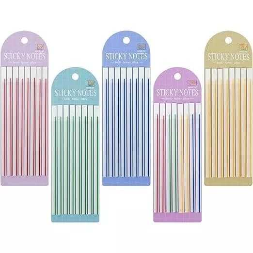 Kit - Marcadores Transparentes Lembrete, Marca Textos -  Sticky Notes para Livros, anotaçãoes e Escritório - NEON