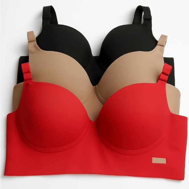 kit c/3 Sutiã Básico Reforçado de Microfibra Com Bojo do P ao GG PROMOÇÃO